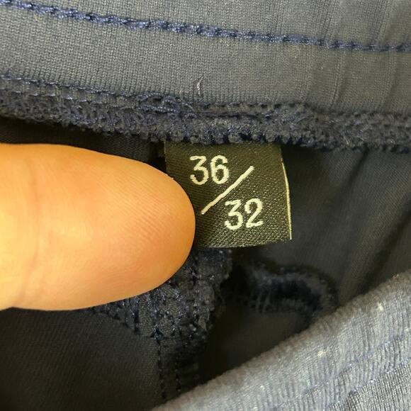 Public Rec Tapered Leg Elastic Tie Waist Jogger Pant Navy Blue Men's Size 36x32 - Picture 5 of 10